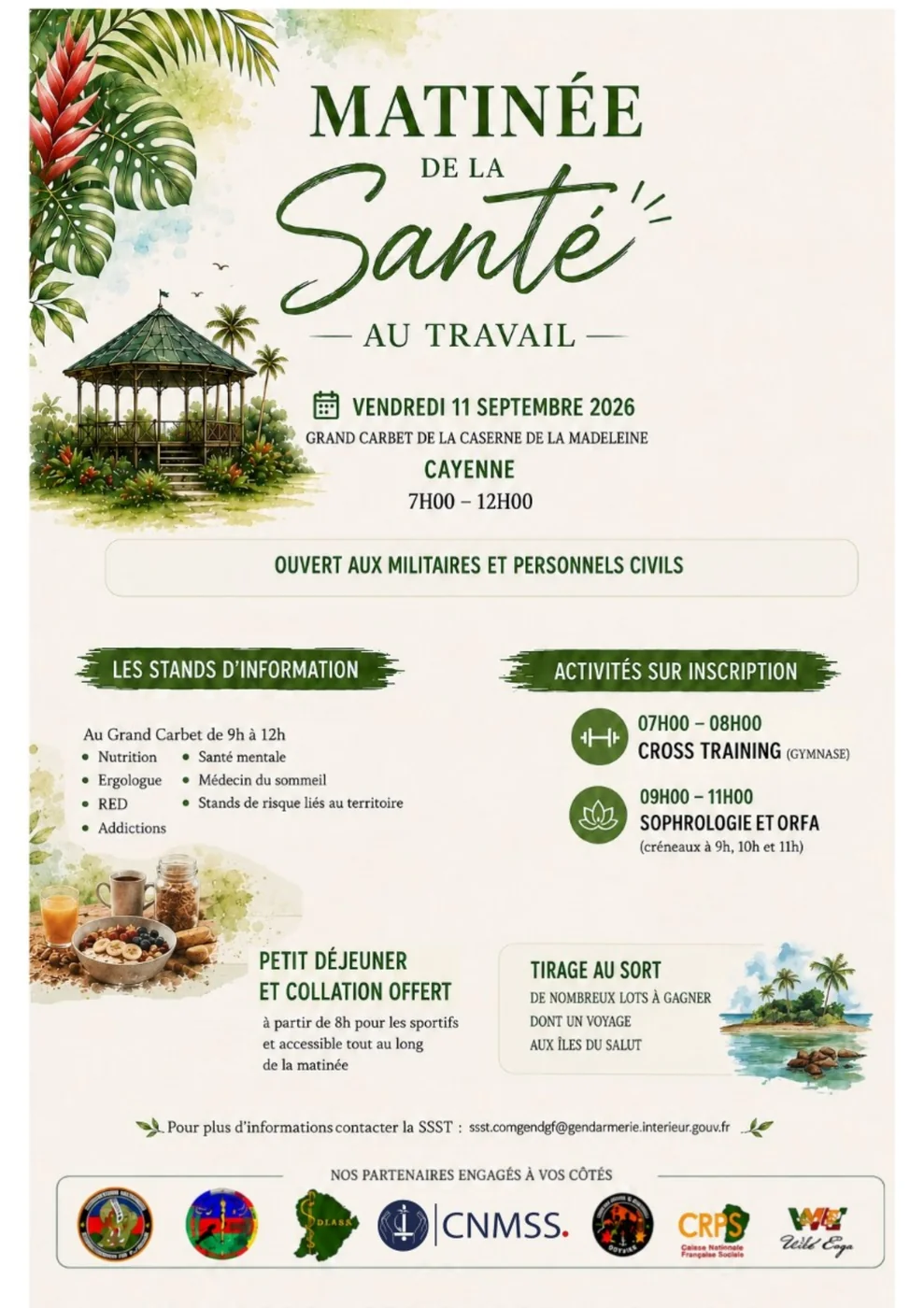 Matinée de la Santé au Travail à la gendarmerie