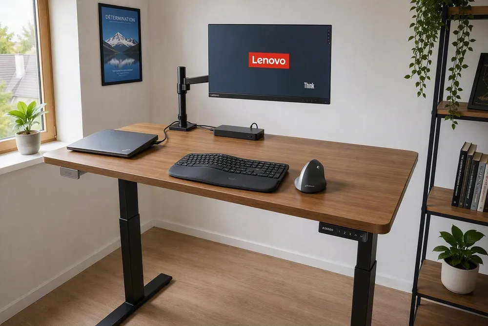 Poste de travail avec ordinateur portable